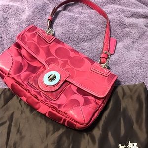 EUC authentic coach hot pink